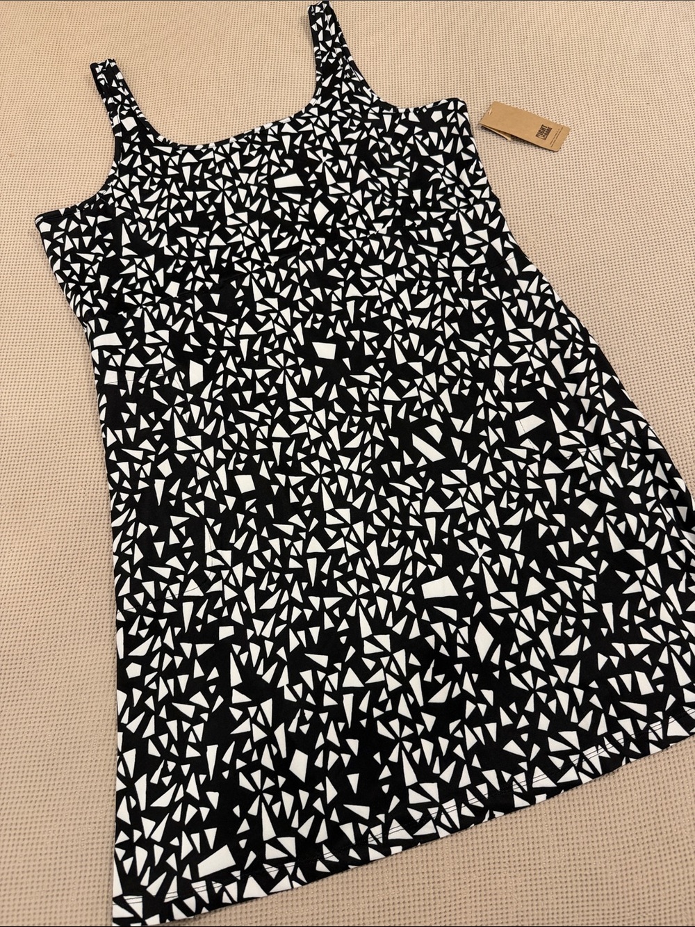 Black & White Geometric Maxi Dress - Women